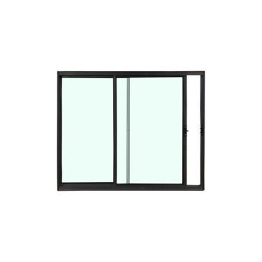 Imagem de Janela 2 Folhas 100X100 Alumínio Preto Linha Esmeralda - Brecorimo