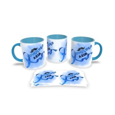 Imagem de Canecas Azul de Porcelana Personalizadas Novembro Azul (Mod.8)
