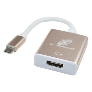 Imagem de Cabo Adaptador Flex 3.0 USB-C Para HDMI Branco - XC-ADP-08