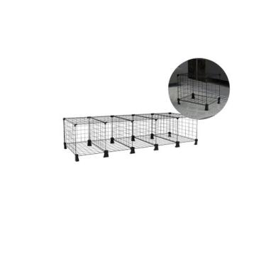 Imagem de Estante Prateleira Aramado 5 Nichos Horizontal 40cm Profundidade Preto