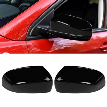 Imagem de OWITAT Compatível com Jeep Cherokee 2014-2024/Jeep Compass 2017-2024, capa de espelho retrovisor de porta lateral preta brilhante, acessórios de substituição substitui para 68228908AA (1 piar)