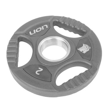 Imagem de Anilha 2 Kg Musculação Em Aço E Borracha Vulcanizada Lion