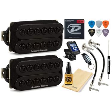 Imagem de Seymour Duncan Invader SH-8n / SH-8b Conjunto de captador Humbucker de alto rendimento com pacote Tonebird (preto)