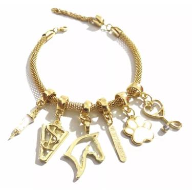 Imagem de Pulseira Cavalo Seringa Veterinária Folheado a Ouro 18k