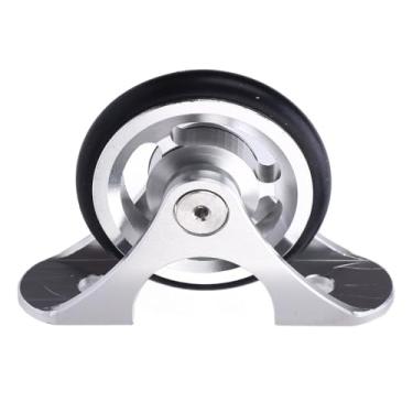 Imagem de Push Wheel, Leve Liga de Alumínio Bicicleta Mudguard Bearing Easywheel Mud Removal Roda para Bicicleta Dobrável, Integrado para Modelo Múltiplo (Prata)