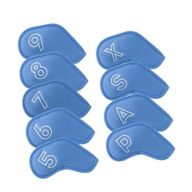 Imagem de YIJU 9 peças Clube de golfe Cabeças de golfe Protetor Protector Golf Supplies Sleeve Protetive, Azul Claro