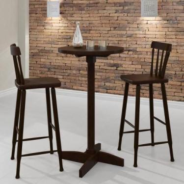 Imagem de Conjunto Sala de Jantar/Bar com Mesa e 2 Banquetas Altas CR50119 - Mul