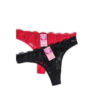 Imagem de Kit 3 Calcinhas Fio Dental Algodão Conforto Calcinha Feminina Lingerie