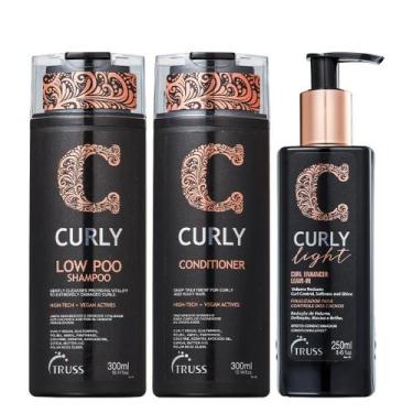 Imagem de Truss Curly Kit Low Poo Shampoo Condicionador e Light Ativador de Cach