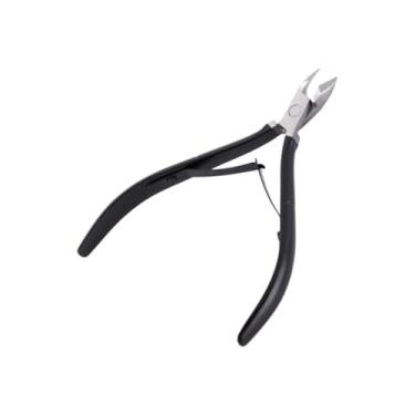 Imagem de Tesoura profissional de aço para cortar unhas, 9 mm, afiada, para dedos dos pés, cutículas, alicate para aparar, preta, h