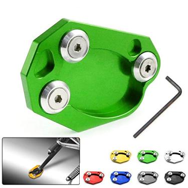 Imagem de Acc-Creativity Suporte de pé de motocicleta com ampliador lateral para placa de extensão compatível com Kawasaki Z1000 Z1000SX ZX10R ER6N NINJA650 ER6F ZX6R (verde)