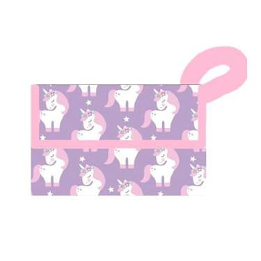 Imagem de Enxoval Menina Trocador Portátil Fraldas Bebê Macio impermeavel UNICÓRNIO, Tamanho Grande, do RN aos 36 meses,