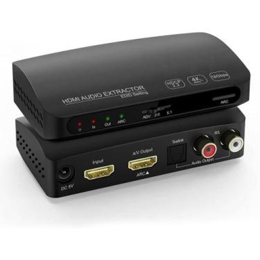 Imagem de Conversor Extrator Audio HDMI 2.0 4K@60Hz ARC HDCP 2.2 HDR10 - HDMatte