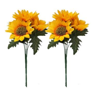 Imagem de Buquês Girassol Flores Montagem De Arranjos Decoração (unico, cada, 2)