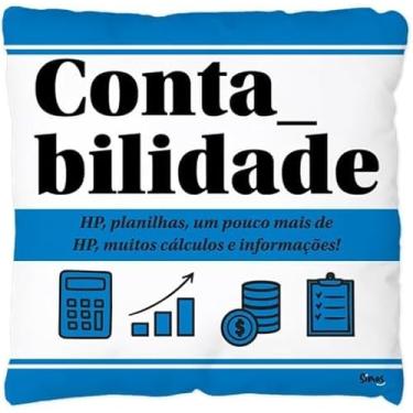 Imagem de Almofada Profissão Contabilidade 30×30 cm – Personalizada, Decorativa e com Enchimento Macio – Presente Criativo para Contadores, Formandos e Estudantes de Ciências Contábeis