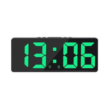 Imagem de Despertador Digital Com Controle De Voz LED Modo Noturno Soneca Temper