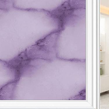 Imagem de Película de janela 3D de mármore, textura de estilo mármore, para porta de vidro, banheiro, sala de estar, L90 x C 190 cm