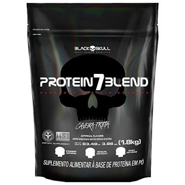 Imagem de Refil Protein 7 Blend Morango 1,8Kg, Black Skull