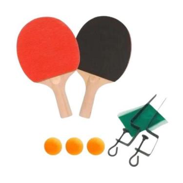 Imagem de Kit Ping Pong Tênis De Mesa Com 2 Raquetes Rede E 3 Bolinhas - Ddg Toy