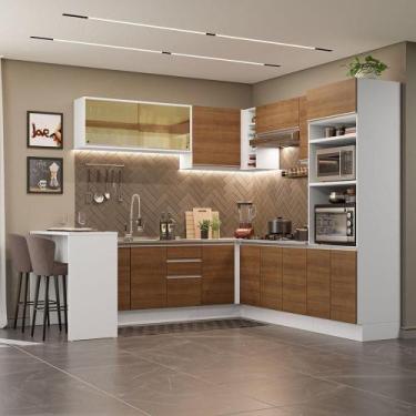 Imagem de Cozinha Completa 504001 Com Armário E Bancada Branco/Rustic - MADESA