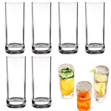 Imagem de Conjunto de Copos para Bebidas, 290ml Copos para Bebidas, Conjunto De 6 Peças Reutilizáveis Com Design Para Casa Jardim Piscina Café Gelado Whisky Chá Gelado Coquetel Vinho