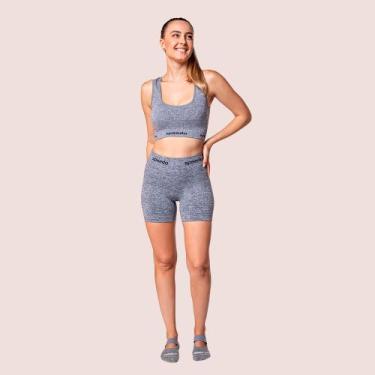 Imagem de Shorts Feminino Speedo Treino Canelado Com Elastano, Mescla, M