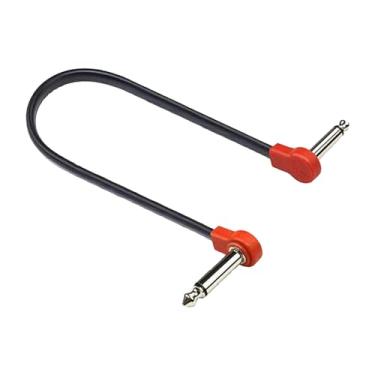 Imagem de MERIGLARE Cabo de Guitarra para Pedais, Conector Macho 1/4 Polegada ângulo Reto, 50cm Vermelho