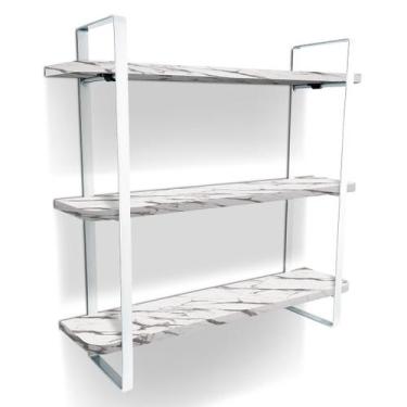 Imagem de Prateleira Tripla Nicho Hone Modelo Industrial Decoração Casa 60x15 Br