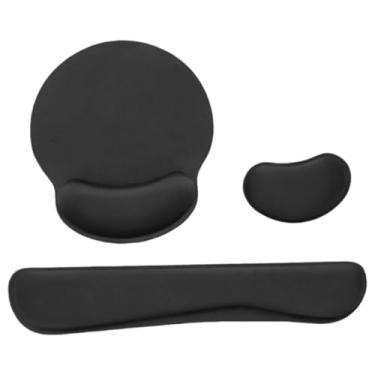 Imagem de predolo Conjunto de mousepad com proteção para pulso ergonômico e fácil de limpar, acessório para teclado e apoio para pulso, almofada para teclado para