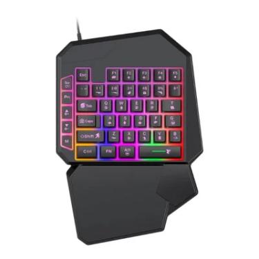 Imagem de Teclado Gamer Single Hand Profissional Uma Mão LED RGB