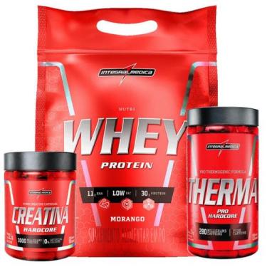 Imagem de Kit Nutri Whey 907g + Creatina 60 Caps + Therma Pro 120 Caps Integral 