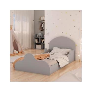 Imagem de Mini Cama Infantil Genialflex Nuvem com Grade de Proteção - Fendi