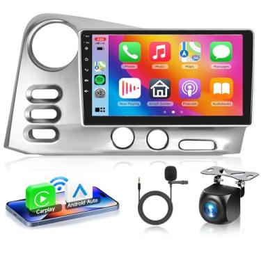Imagem de Rádio estéreo para carro Android 13 2 + 64 G para Toyota Corolla Matrix 2003 2004 para Pontiac Vibe 2003-2008, tela sensível ao toque de 9 polegadas, som estéreo automotivo com CarPlay sem fio Andriod