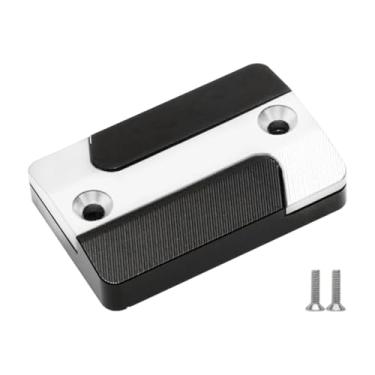 Imagem de Mqetly Tampa Do Reservatório de Fluido de Freio Dianteiro para Motocicleta, Proteção Decorativa de Liga de Alumínio para Bomba de Cilindro de Motocicleta Par, Lasca