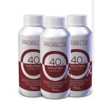 Imagem de kit 03 Agua Oxigenada 40 V Probelle 75 ML