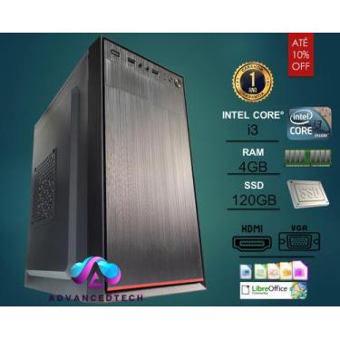 Imagem de PC Desktop CPU Officer Intel Core i3 RAM 4GB SSD 120GB - Windows 10 - 