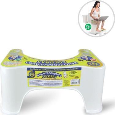 Imagem de Banquinho de Cócoras Apoio de Pé Banco Ergonômico para Vaso Sanitário 