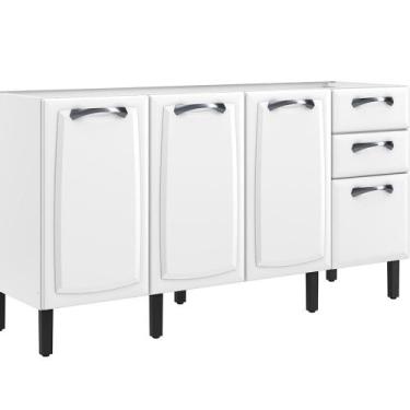 Imagem de Balcão itatiaia new premium 1,60m 4p 2g s/ tampo branco