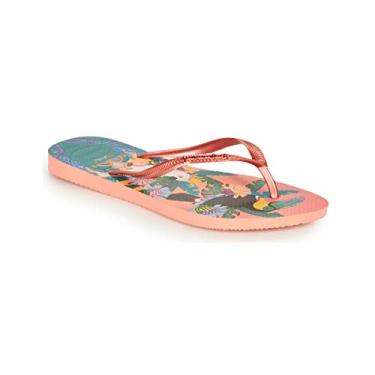 Imagem de Sandalias Havaianas Slim Tropical Havaianas Slim Tropical Feminino Rosa Seda 41/42