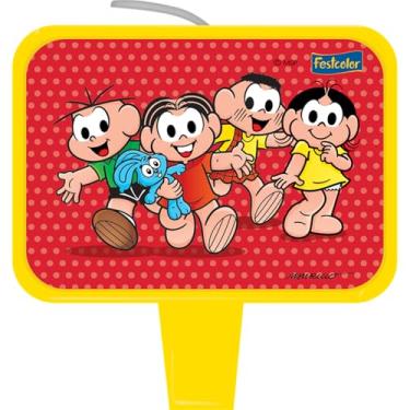 Imagem de Vela Plana Turma da Monica Festcolor Vermelho/Amarelo