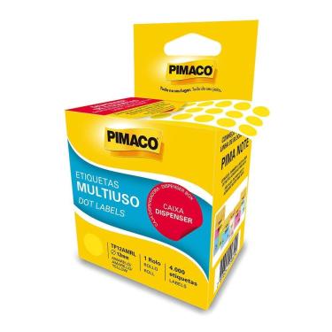 Imagem de Etiqueta adesiva rolo com 4000 etiquetas Amarelo - Pimaco