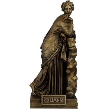 Imagem de Estátua Polímnia Mitologia Grega - Musa da Poesia (Cor Ouro Velho)