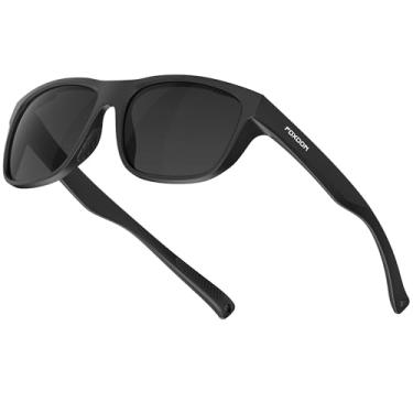 Imagem de SIPLION Óculos de sol masculinos polarizados Foxdon Driving – Óculos de sol de pesca clássicos que reduzem o brilho e proteção UV400, Preto/lente não espelhada, M