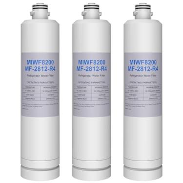 Imagem de Filtro de água MIWF8200 compatível com geladeira Midea MIWF8200/MF-2812-R4, Midea MRF29D3AST, MRF29D6AST, MRF29D2AST, MRF29D9BST (pacote com 3)