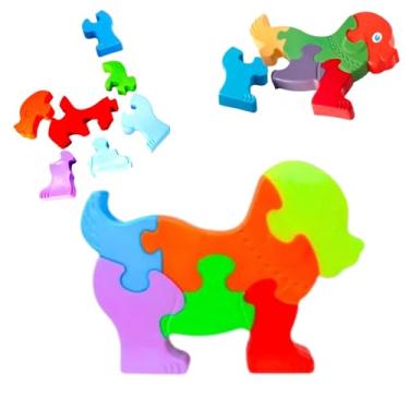 Imagem de Brinquedo Infantil Educativo e Divertido para Exercitar o Raciocínio Lógico com Formas para Encaixe - Meu Primeiro Quebra Cabeça