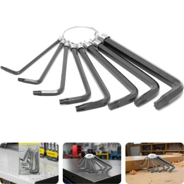 Imagem de Jogo Chave Torx T9 - T40 Chaveiro 8 Peças Tradestar