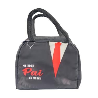 Imagem de Bolsa Térmica Masculina 22x18cm em Poliéster – Edição Pai Moderno | Presente Funcional com Estilo e Praticidade para o Dia a Dia