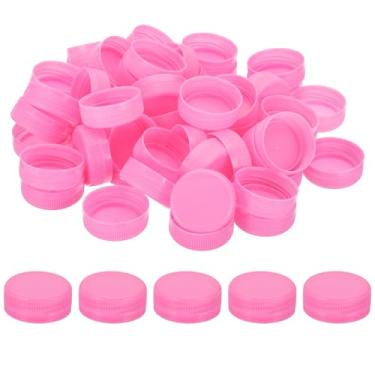 Imagem de PATIKIL Tampa de garrafa de plástico interna de 38 mm/1,5 polegadas, 100 peças de substituição de tampa de garrafa de parafuso, tampas de jarro de armazenamento para artesanato faça você mesmo, suco