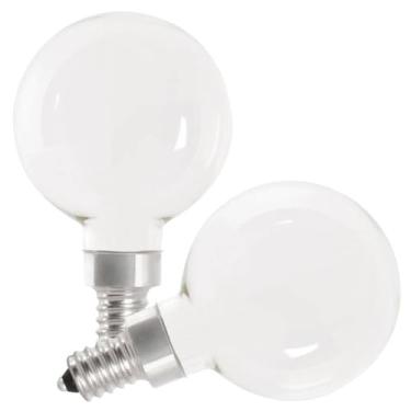 Imagem de Feit Electric BPG1660W927CAFIL2 60W Equivalente a G16.5 E12 Candelabro Filamento regulável CEC 90 CRI Lâmpada LED de vidro branco macio - Pacote com 2