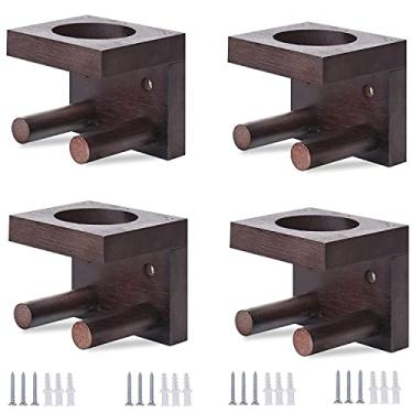 Imagem de JOINSI Pacote com 4 suportes de taco de beisebol, suporte de parede para exibição, rack de armazenamento de softball